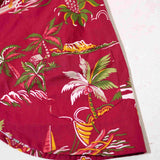 わんこ服・アロハシャツ🌺バーガンディ・ヘリテージ・ライン