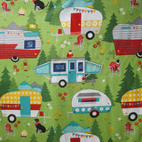 わんこ服・アロハシャツ🌺キャンピングカー グリーン