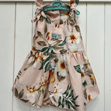 わんこ服・ムームー🌺カトレア・ハイビスカス サーモンピンク