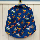 わんこ服・アロハシャツ🌺ドッグサーフィン ネイビー