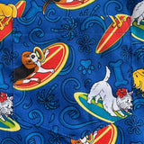 わんこ服・アロハシャツ🌺ドッグサーフィン ネイビー