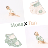 わんこ服・アロハシャツ🌺ハワイアンヒストリー・モス×タン