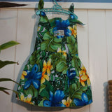 わんこ服・ムームー🌺ブルーハイビスカス・ワイルドアイランド M