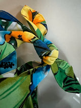 わんこ服・ムームー🌺ブルーハイビスカス・ワイルドアイランド M