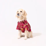 わんこ服・アロハシャツ🌺バーガンディ・ヘリテージ・ライン